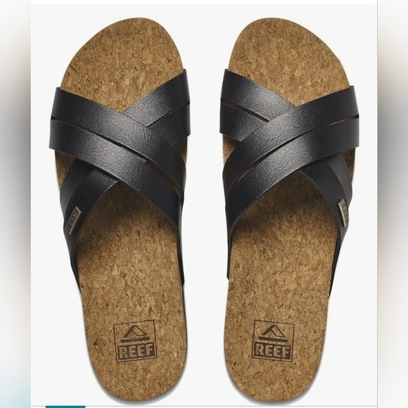 Women's REEF Cushion Bloom Hi Platform Fashion Sandal, Black, Size 6, EUC - Picture 4 of 14